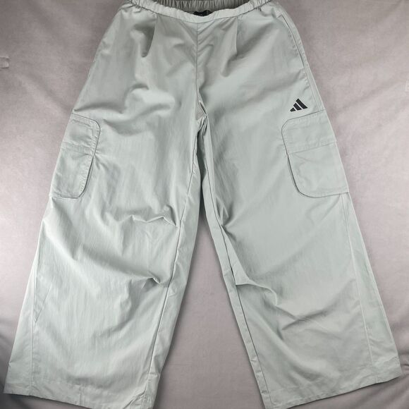 Adidas Parachute Pants Wmns S/M/L Wonder Silver City Escape Cargo Wide Baggy Y2K - Picture 1 of 13